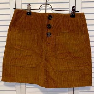 altar’d state brown corduroy skirt
